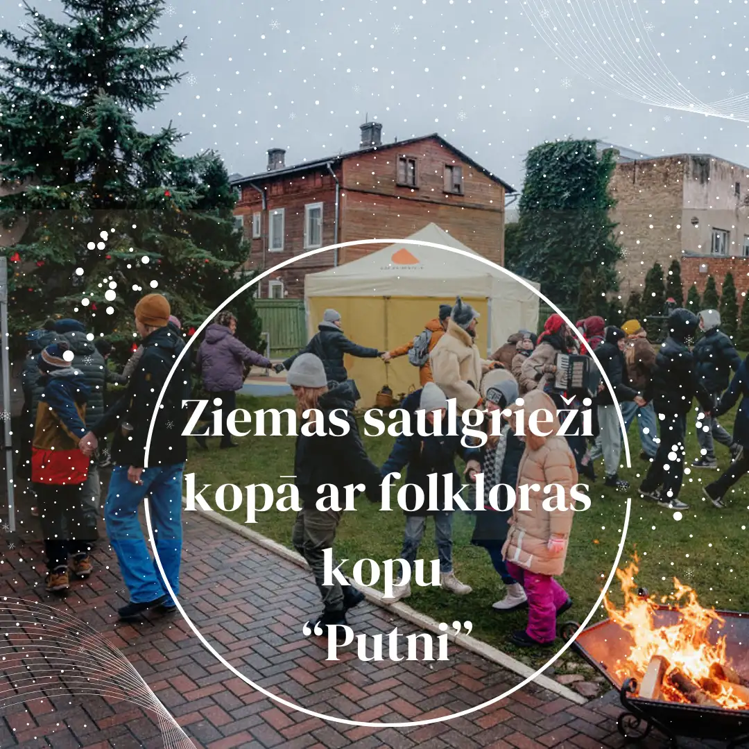 Ziemas saulgrieži kopā ar folkloras kopu "Putni"